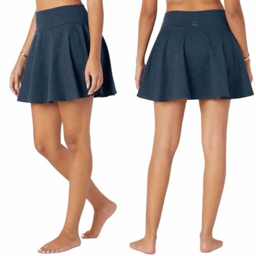 Beyond Yoga Spacedye Hot Shot Circle Skirt in Nocturnal Navy Size S